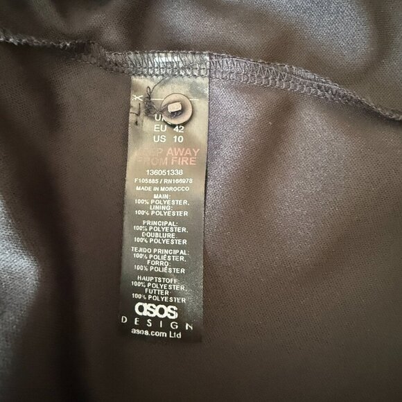 Women's 10 ASOS Design Chiffon Mini Dress with Tie Sleeve in Snake Print - Picture 9 of 10